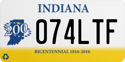 IN license plate 074LTF