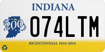 IN license plate 074LTM