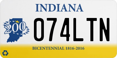 IN license plate 074LTN
