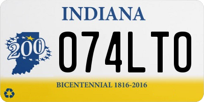 IN license plate 074LTO