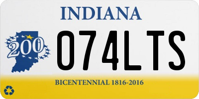 IN license plate 074LTS