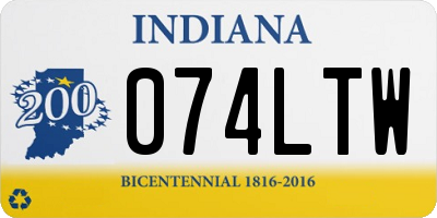 IN license plate 074LTW