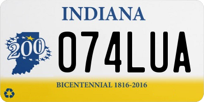 IN license plate 074LUA
