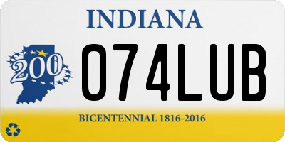 IN license plate 074LUB