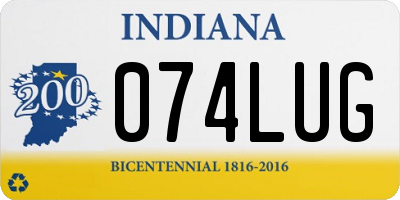 IN license plate 074LUG