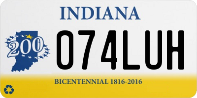 IN license plate 074LUH