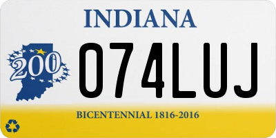 IN license plate 074LUJ