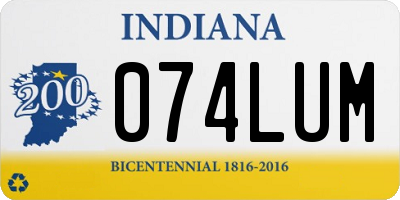 IN license plate 074LUM