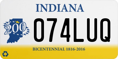 IN license plate 074LUQ