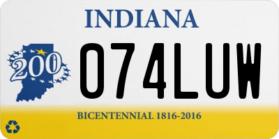 IN license plate 074LUW