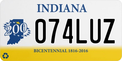 IN license plate 074LUZ