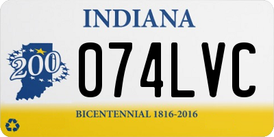 IN license plate 074LVC