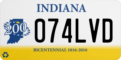 IN license plate 074LVD