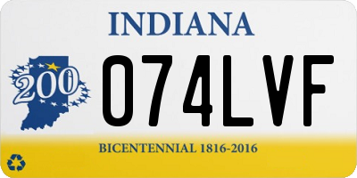 IN license plate 074LVF