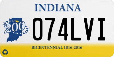 IN license plate 074LVI