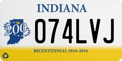 IN license plate 074LVJ