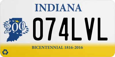 IN license plate 074LVL