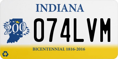 IN license plate 074LVM