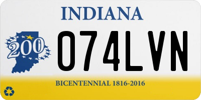 IN license plate 074LVN