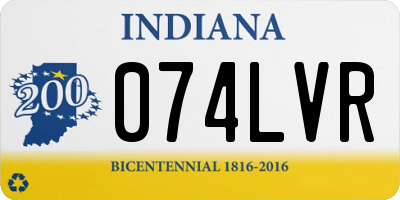 IN license plate 074LVR