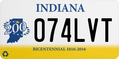 IN license plate 074LVT
