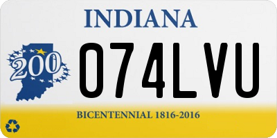 IN license plate 074LVU