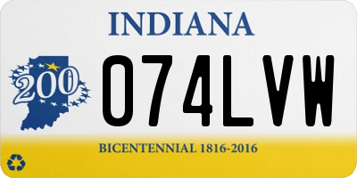 IN license plate 074LVW