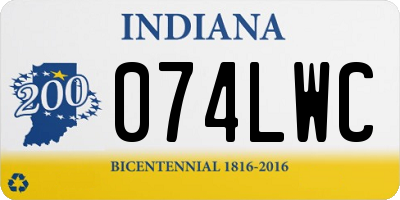 IN license plate 074LWC