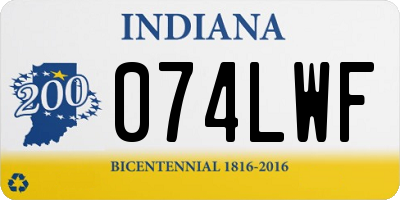 IN license plate 074LWF