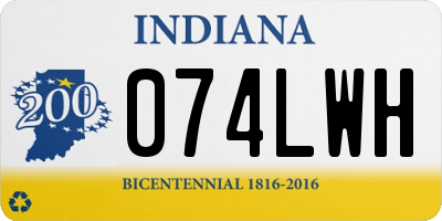 IN license plate 074LWH