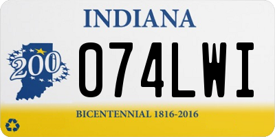 IN license plate 074LWI