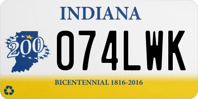 IN license plate 074LWK