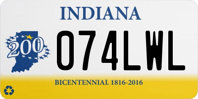 IN license plate 074LWL
