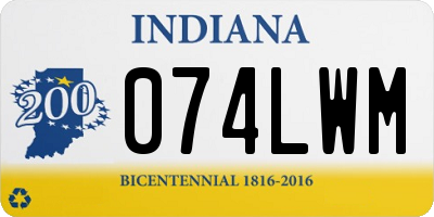 IN license plate 074LWM
