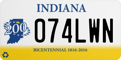 IN license plate 074LWN