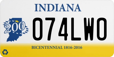 IN license plate 074LWO