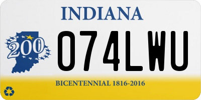 IN license plate 074LWU