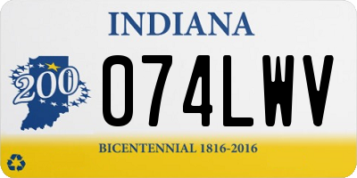 IN license plate 074LWV