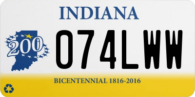 IN license plate 074LWW