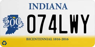 IN license plate 074LWY