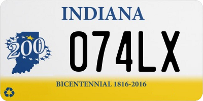 IN license plate 074LX