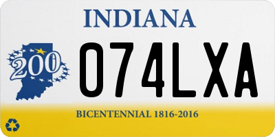 IN license plate 074LXA