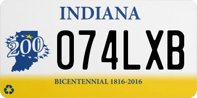 IN license plate 074LXB