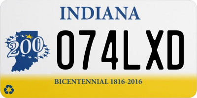 IN license plate 074LXD