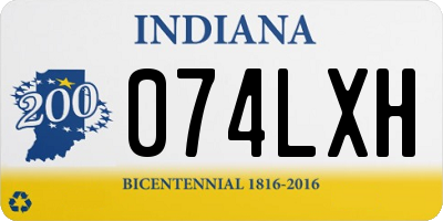 IN license plate 074LXH