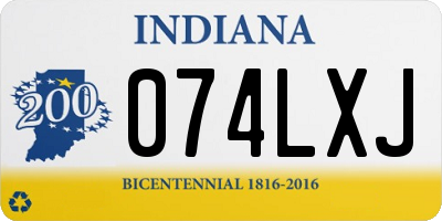 IN license plate 074LXJ