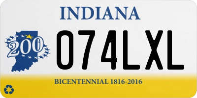 IN license plate 074LXL