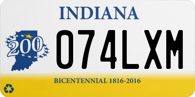 IN license plate 074LXM