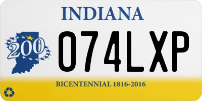 IN license plate 074LXP