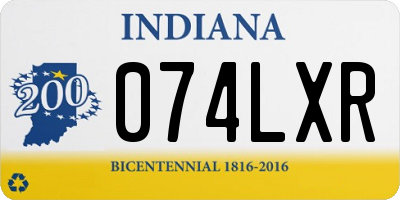 IN license plate 074LXR